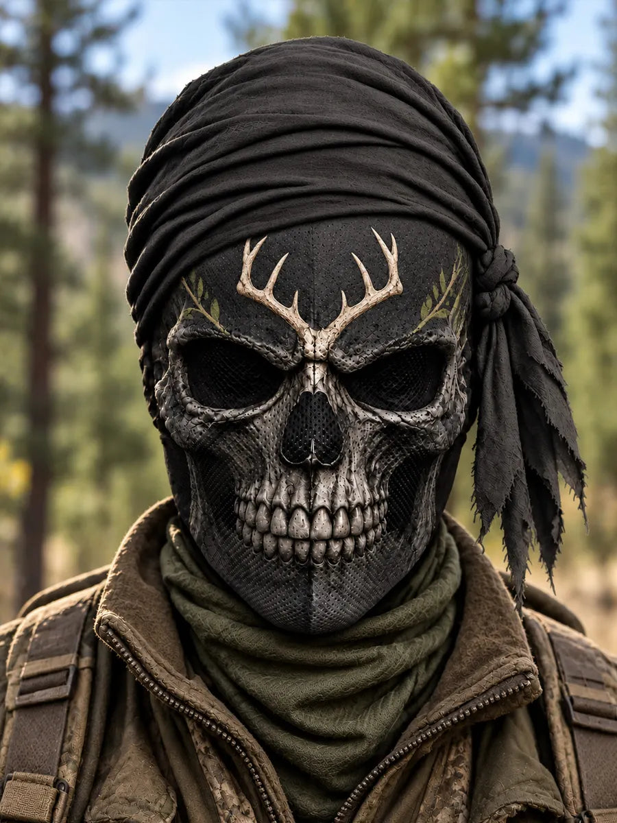 Retro Hunting Skull Mask