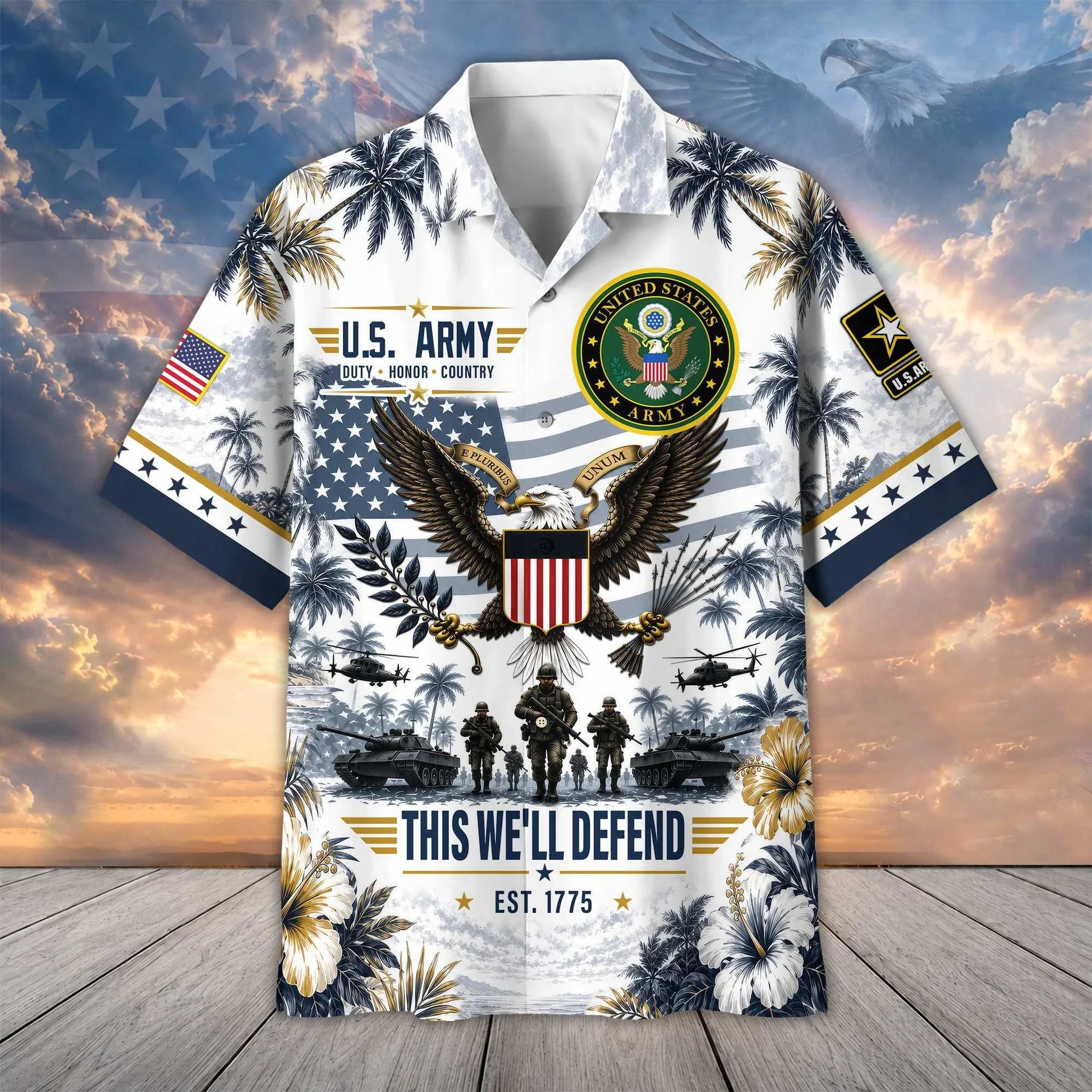 Premium US Veterans Hawaiian Shirt DPVC290701, Gifts For US Veterans, Gifts For Father's Day, Veterans Day.