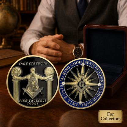 Masonic Making Good Man Better Challenge Coin – Double-Sided Freemason Collectible Gift
