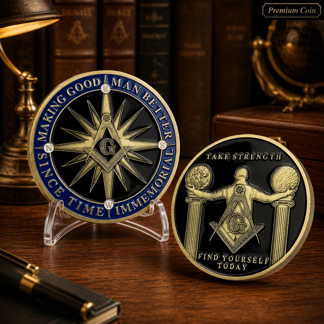 Masonic Making Good Man Better Challenge Coin – Double-Sided Freemason Collectible Gift