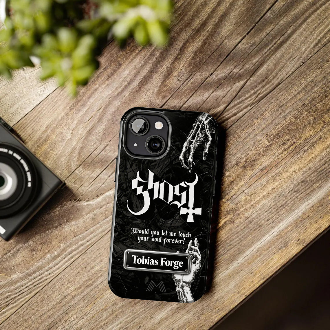 Rock Your Style – Customizable Nameplate Ghost Phone Case
