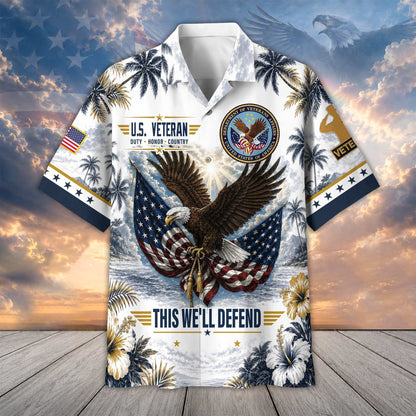 Premium US Veterans Hawaiian Shirt DPVC290701, Gifts For US Veterans, Gifts For Father's Day, Veterans Day.