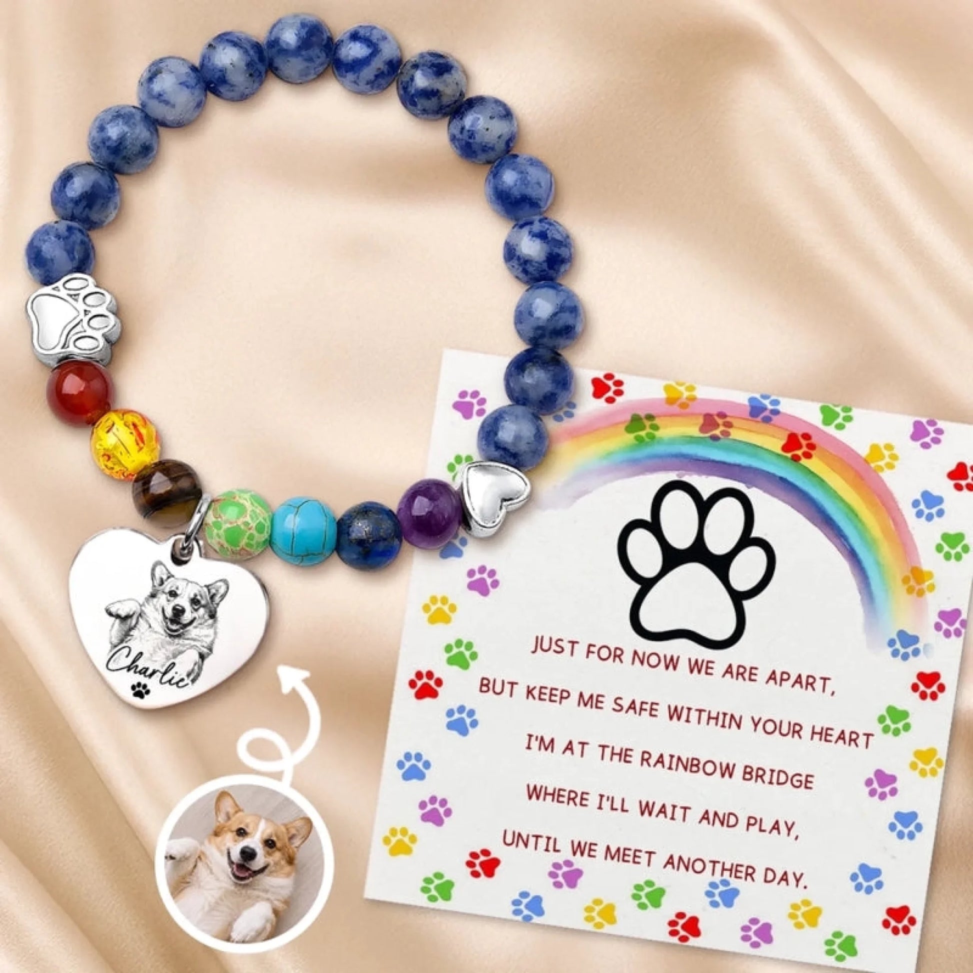Custom Photo Rainbow Bridge Bracelet - Personalized_yythkg