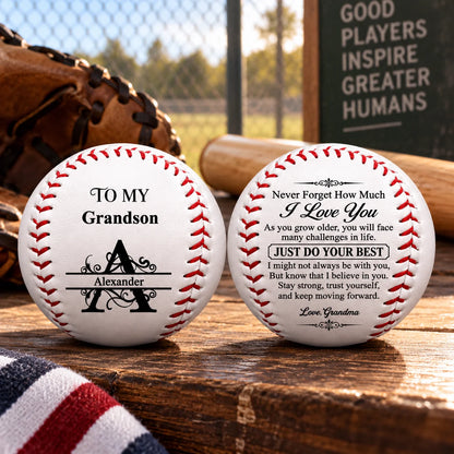 Custom Baseball Keepsake - Personalized Gifts For Son & Grandson - Never Forget How Much I Love You
