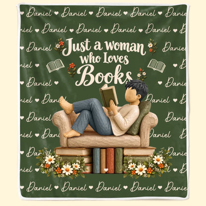 Custom Name Book Lover Gifts for Men - Personalized Blanket