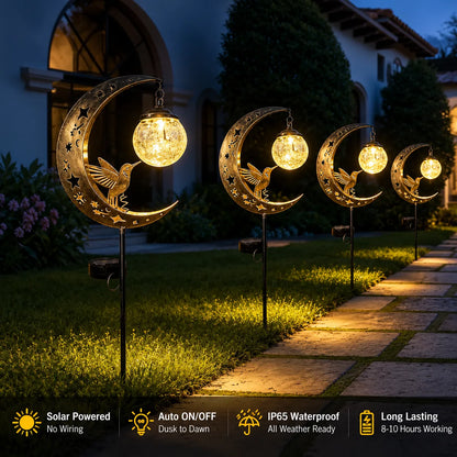 ✨ Hummingbird Moon Solar Garden Stake Light – Enchant Your Outdoor Space
