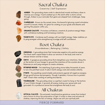 Seven Chakra Crystal Wall Hanging – Handmade Gemstone Decor For Positive Energy