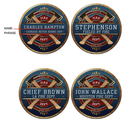 Personalized Firefighter Wood Sign - Fireman Sign